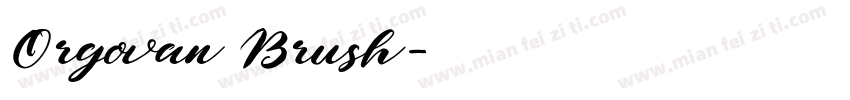 Orgovan Brush字体转换